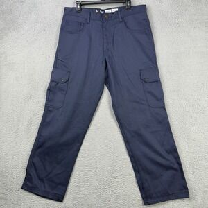 LAPCO FR Mens Fire Resistant Cargo Pants 34X30 Blue Pockets Utility Workwear NEW